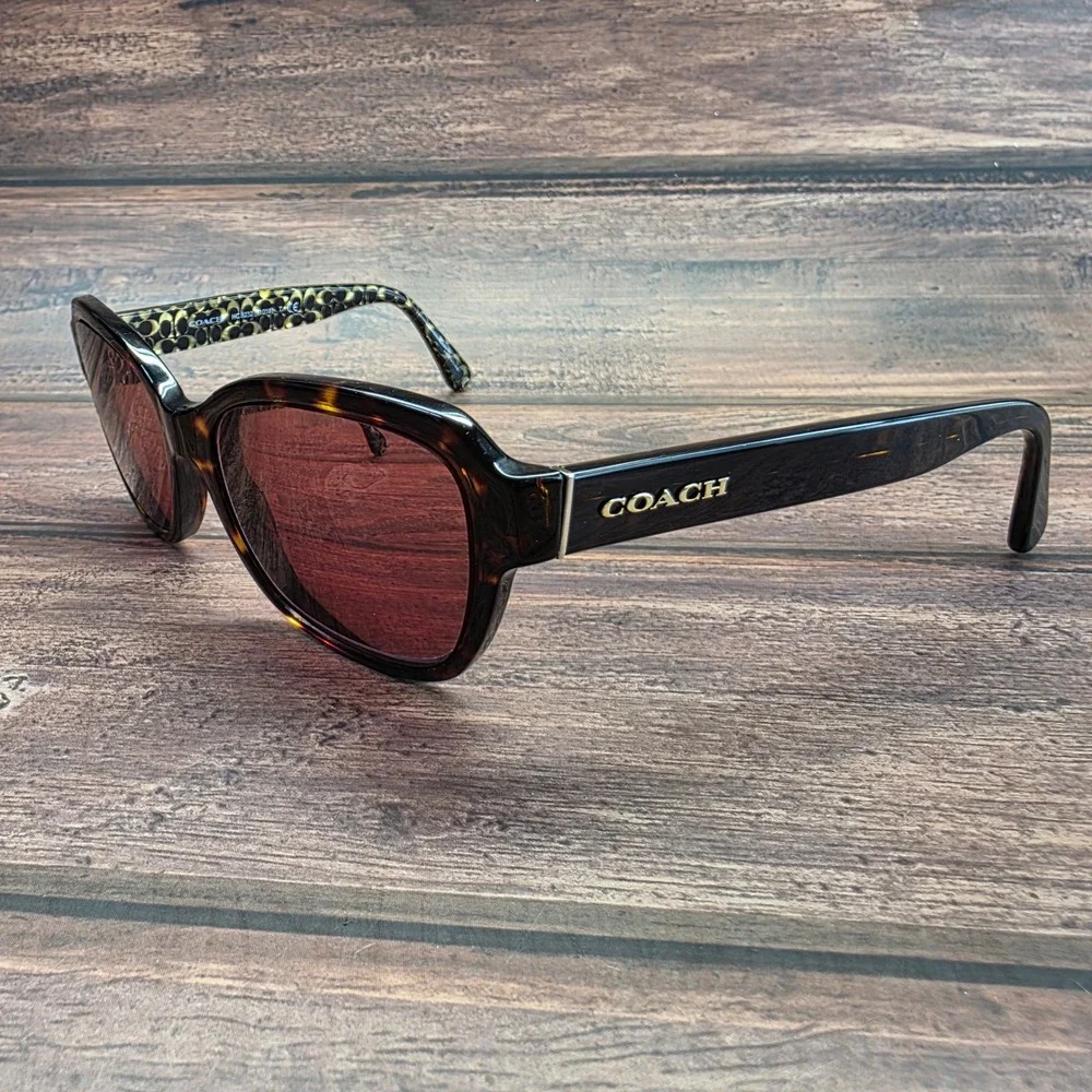 Coach HC 8232 L1010 Dark Tortoise Square Sunglasses 56-17-140 FRAMES ONLY
